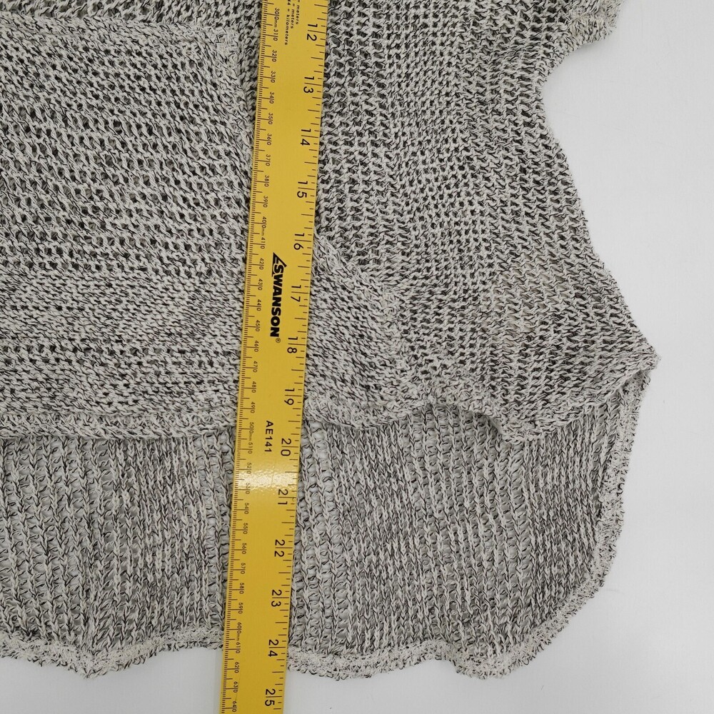 Saturday Sunday Anthpologie Sweater Womens Large Gray Cowl Open Knit Pullover - Picture 7 of 9